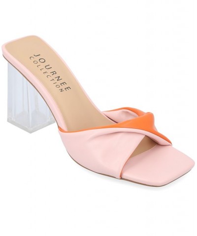 Women's Aylia Twist Sandals Pink $45.60 Shoes