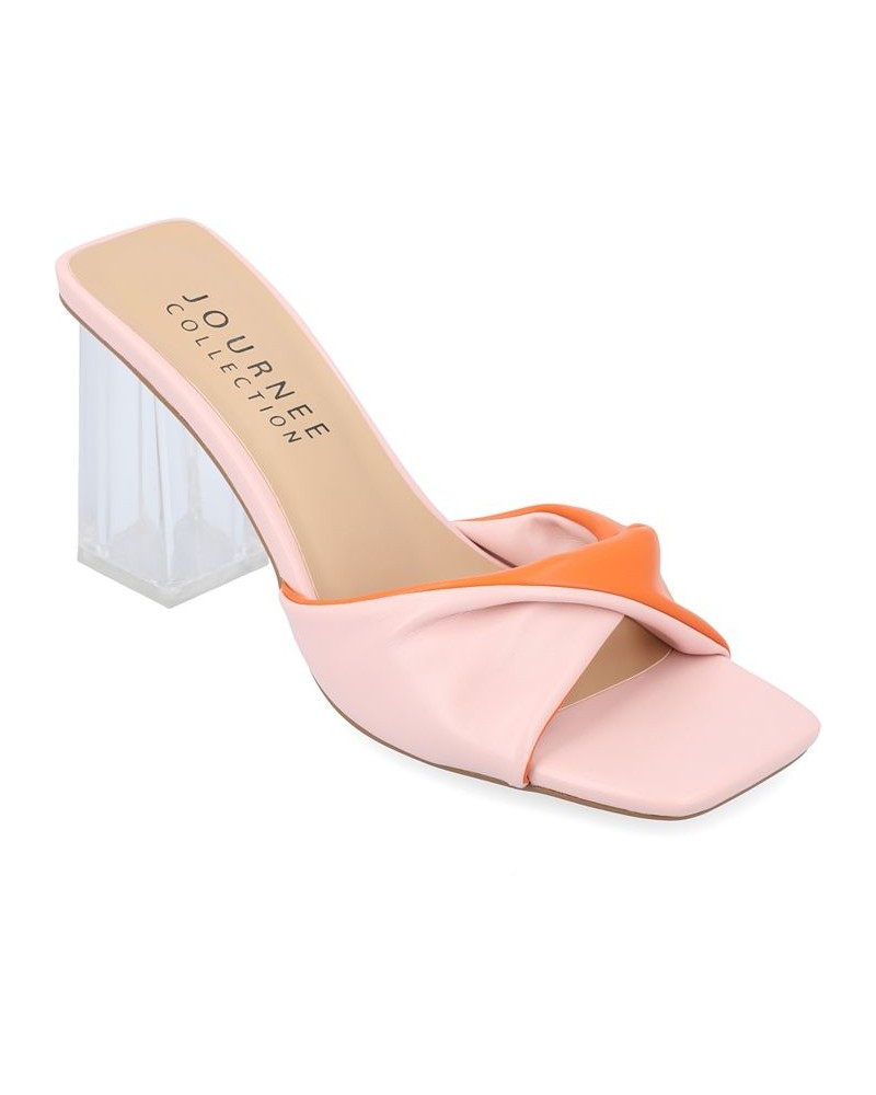 Women's Aylia Twist Sandals Pink $45.60 Shoes