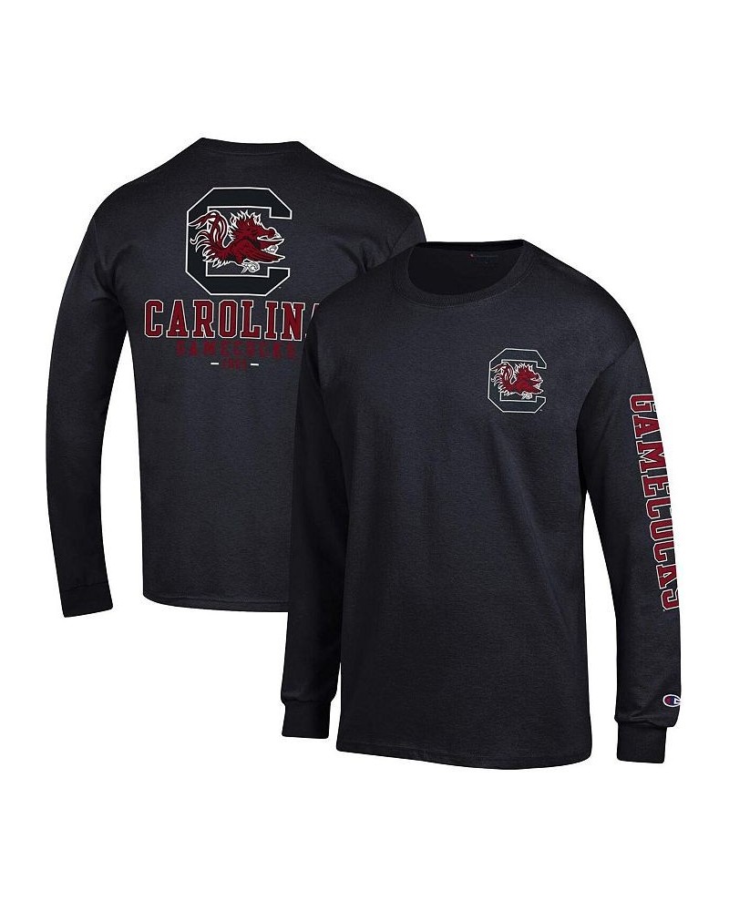 Men's Black South Carolina Gamecocks Team Stack 3-Hit Long Sleeve T-shirt $26.49 T-Shirts