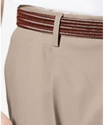 Men's Signature Lux Cotton Classic Fit Pleated Creased Stretch Khaki Pants Tan/Beige $29.40 Pants