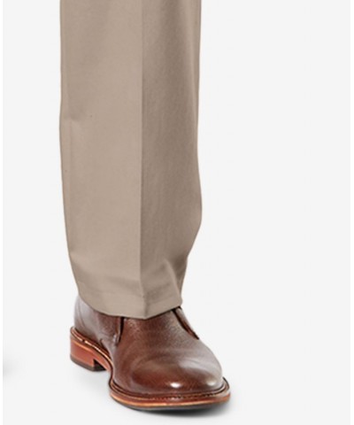 Men's Signature Lux Cotton Classic Fit Pleated Creased Stretch Khaki Pants Tan/Beige $29.40 Pants