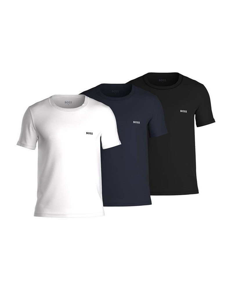 HUGO Men's Classic 3-Pk. Logo-Print Cotton T-Shirts Multi $20.80 Undershirt