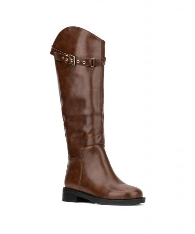 Women's Antonella Tall Boot Brown $32.08 Shoes