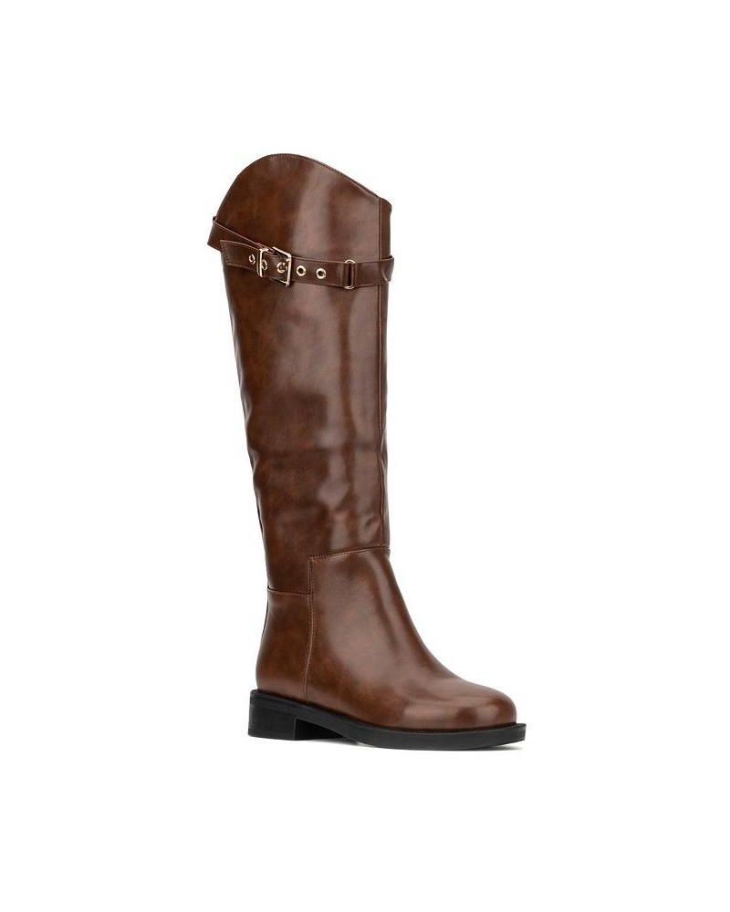 Women's Antonella Tall Boot Brown $32.08 Shoes