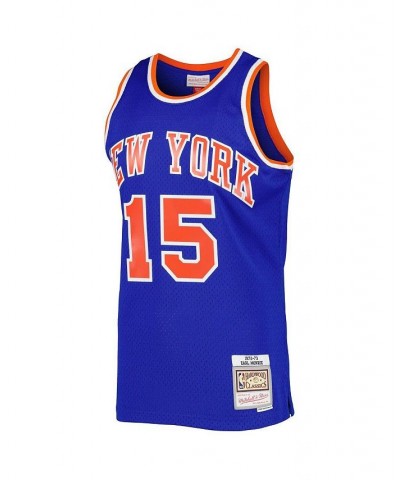 Men's Earl Monroe Blue New York Knicks Hardwood Classics 1972-73 Swingman Jersey $44.94 Jersey