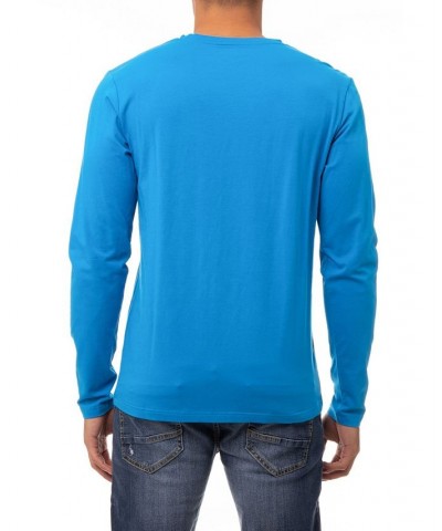 Men's Soft Stretch V-Neck Long Sleeve T-shirt PD07 $21.56 T-Shirts