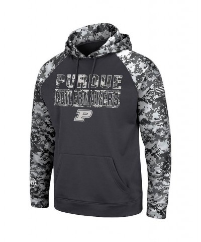 Men's Charcoal Purdue Boilermakers OHT Military-Inspired Appreciation Digital Camo Pullover Hoodie $31.89 Sweatshirt