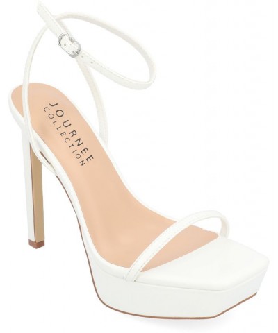 Women's Telilah Platform Stilettos White $45.10 Shoes