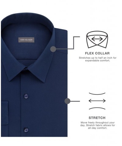 Men's Slim-Fit Flex Collar Stretch Solid Dress Shirt PD01 $16.88 Dress Shirts