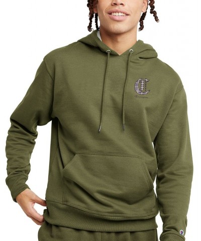 Men's Powerblend Long-Sleeve Pullover Graphic Hoodie Green $19.78 Sweatshirt