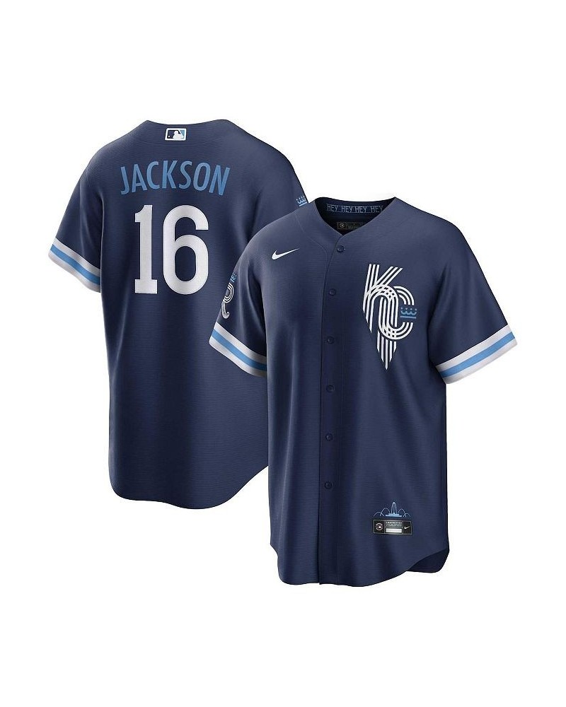 Men's Bo Jackson Navy Kansas City Royals 2022 City Connect Replica Player Jersey $61.20 Jersey