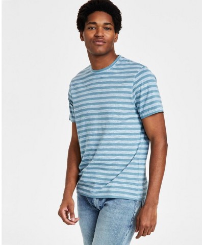 Men's Striped Slub T-Shirt PD03 $10.46 T-Shirts