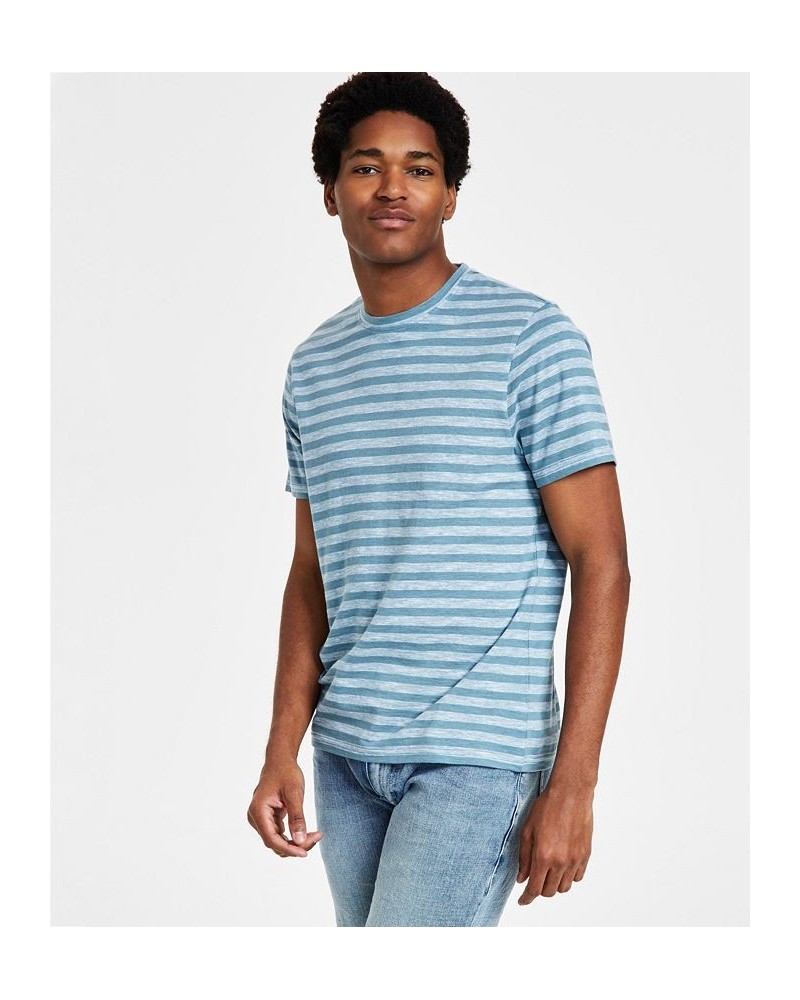 Men's Striped Slub T-Shirt PD03 $10.46 T-Shirts