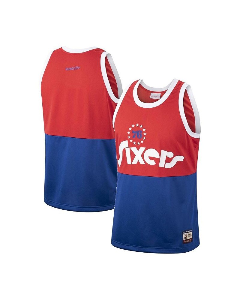 Men's Red Philadelphia 76ers Hardwood Classics Team Heritage Fashion Jersey $45.89 Jersey