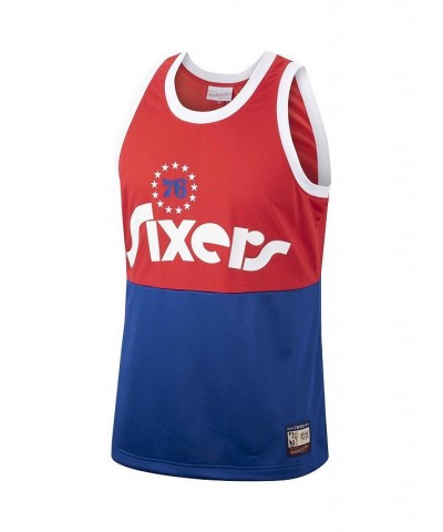 Men's Red Philadelphia 76ers Hardwood Classics Team Heritage Fashion Jersey $45.89 Jersey