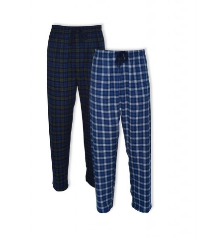 Hanes Men's Big and Tall Flannel Sleep Pant, 2 Pack Red/Black Buffalo Check and Black Plaid $17.39 Pajama