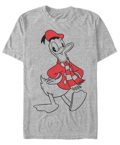 Men's Donald Holiday Fill Short Sleeve T-Shirt Gray $14.35 T-Shirts