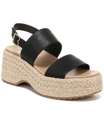 Women's Delaney Platform Sandals Black $40.80 Shoes