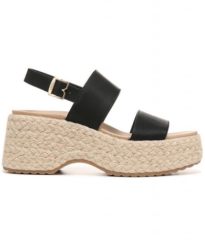 Women's Delaney Platform Sandals Black $40.80 Shoes