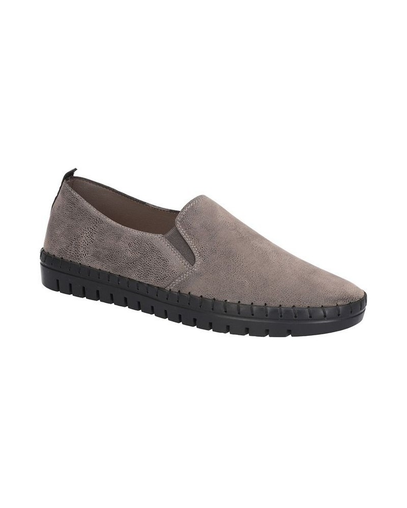 Women's Fresh Slip On Sneakers Gray Matte $33.15 Shoes