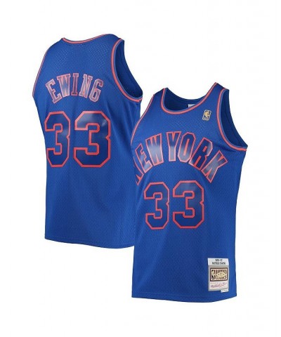 Men's Patrick Ewing Blue New York Knicks 1996-97 Hardwood Classics Swingman Jersey $65.25 Jersey