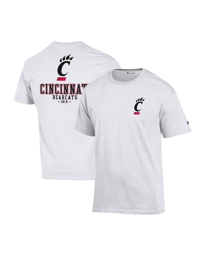 Men's White Cincinnati Bearcats Stack 2-Hit T-shirt $24.74 T-Shirts