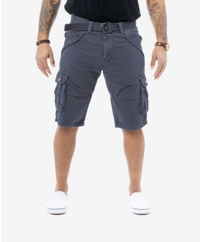 Men's Belted Double Pocket Cargo Shorts PD13 $19.95 Shorts