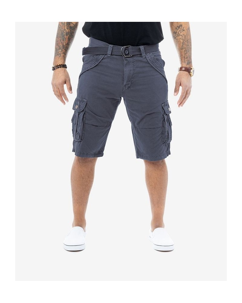 Men's Belted Double Pocket Cargo Shorts PD13 $19.95 Shorts