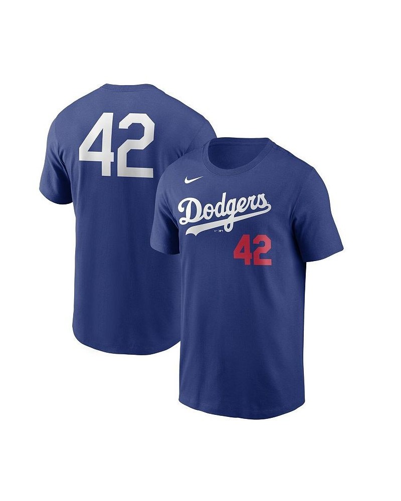 Men's Royal Los Angeles Dodgers Jackie Robinson Day Team 42 T-shirt $17.20 T-Shirts