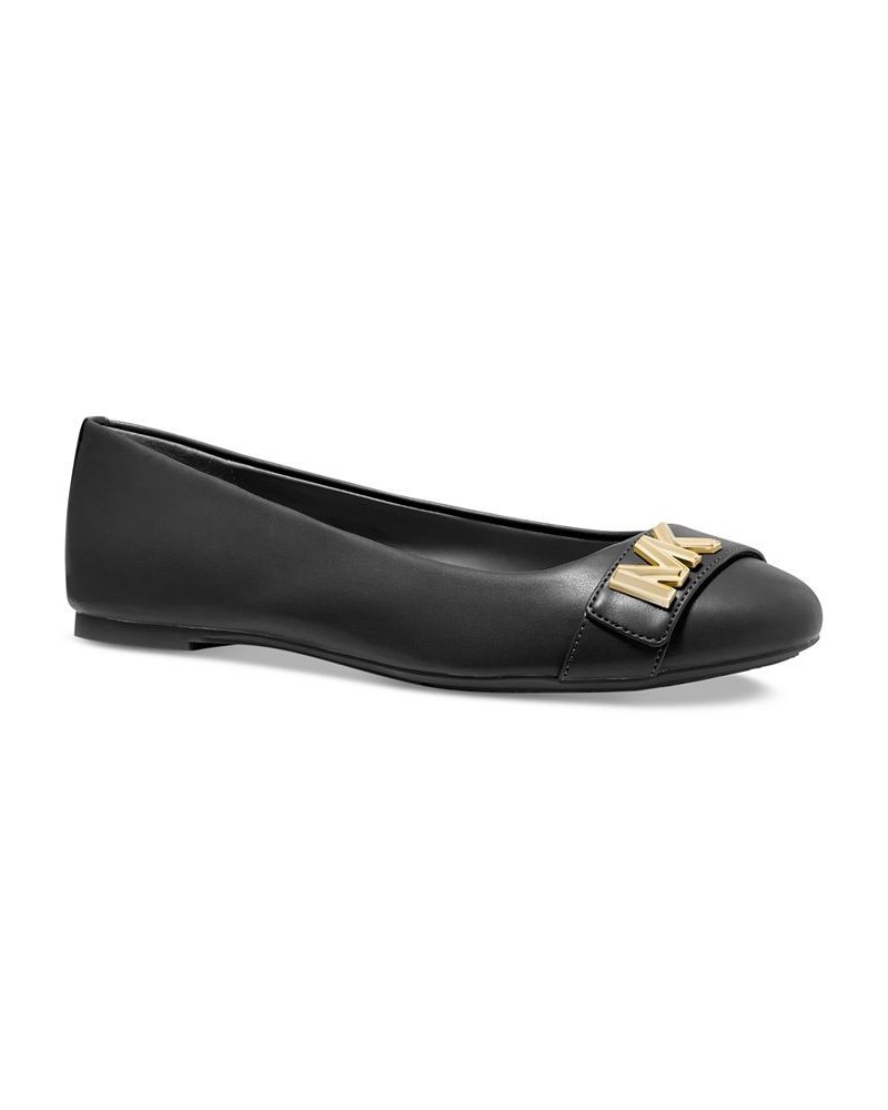 Women's Jilly Round Toe Ballet Flats Black $46.53 Shoes