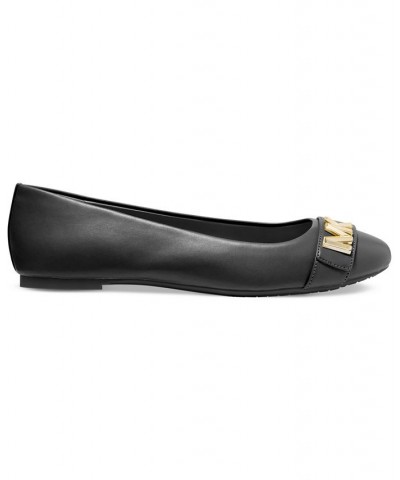 Women's Jilly Round Toe Ballet Flats Black $46.53 Shoes