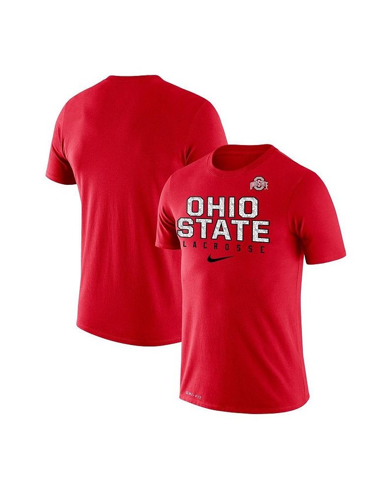 Men's Scarlet Ohio State Buckeyes Lacrosse Legend 2.0 Performance T-shirt $28.49 T-Shirts