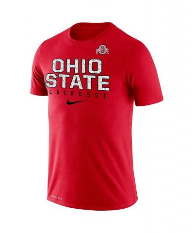 Men's Scarlet Ohio State Buckeyes Lacrosse Legend 2.0 Performance T-shirt $28.49 T-Shirts