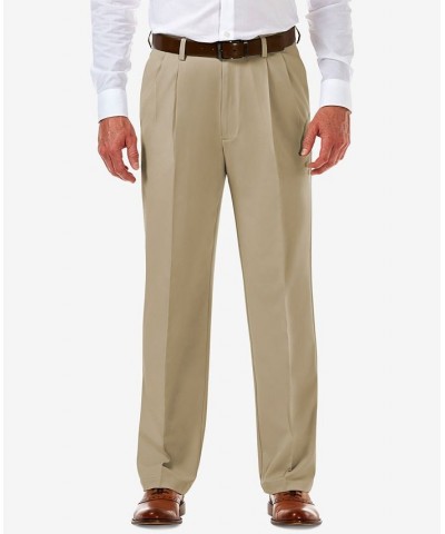 Men's Cool 18 PRO Classic-Fit Expandable Waist Pleated Stretch Dress Pants Khaki $24.20 Pants