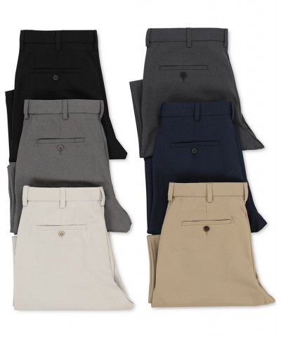 Men's Cool 18 PRO Classic-Fit Expandable Waist Pleated Stretch Dress Pants Khaki $24.20 Pants