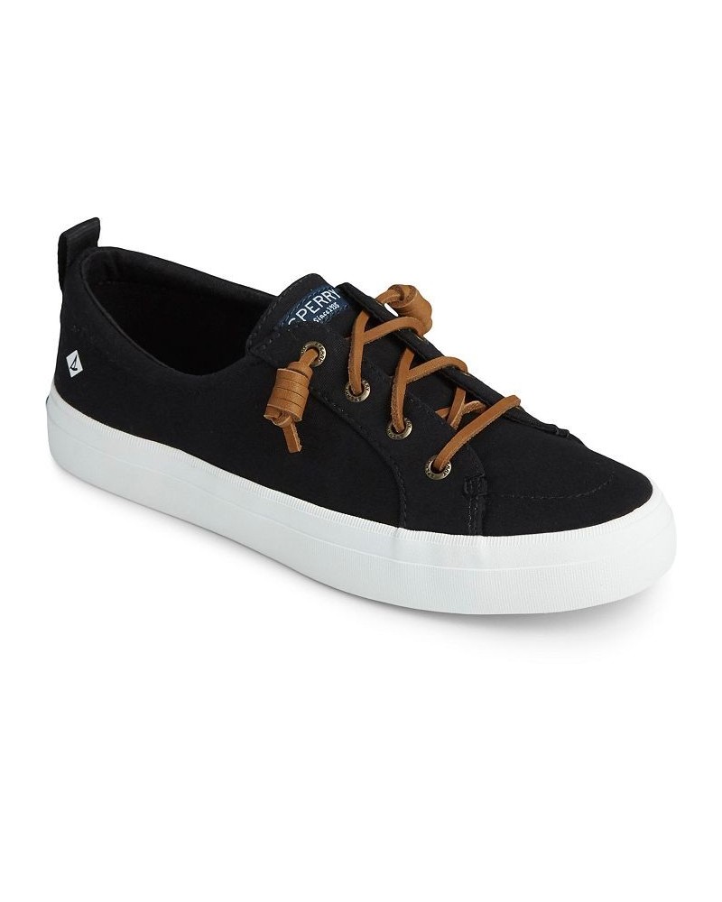 Women's Crest Vibe Canvas Sneaker Black $32.00 Shoes