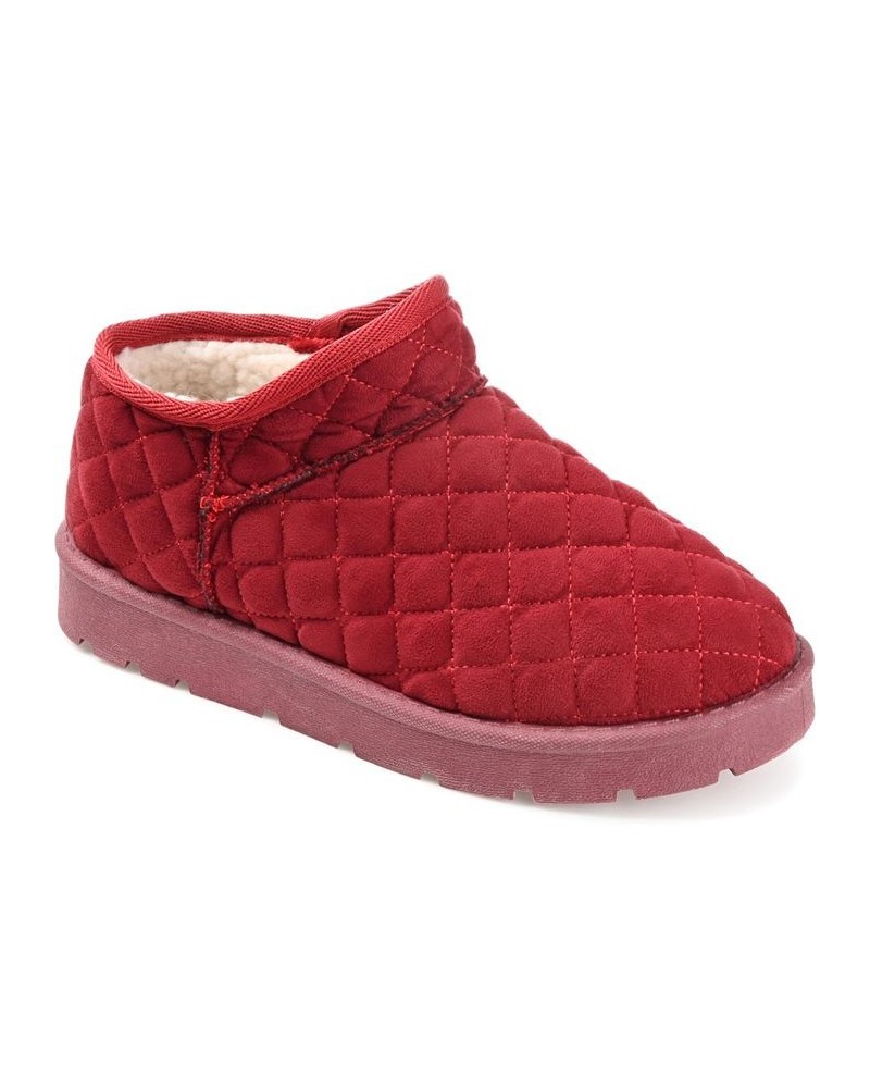 Women's Tazara Slipper Booties Red $34.00 Shoes