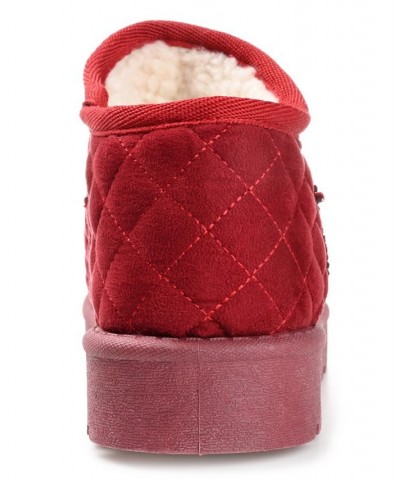 Women's Tazara Slipper Booties Red $34.00 Shoes