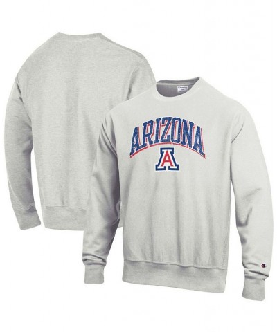 Men's Gray Arizona Wildcats Arch Over Logo Reverse Weave Pullover Sweatshirt $39.95 Sweatshirt