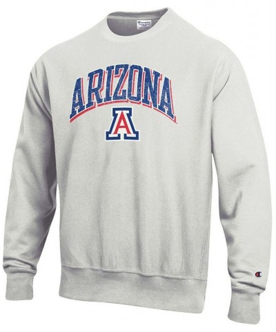 Men's Gray Arizona Wildcats Arch Over Logo Reverse Weave Pullover Sweatshirt $39.95 Sweatshirt