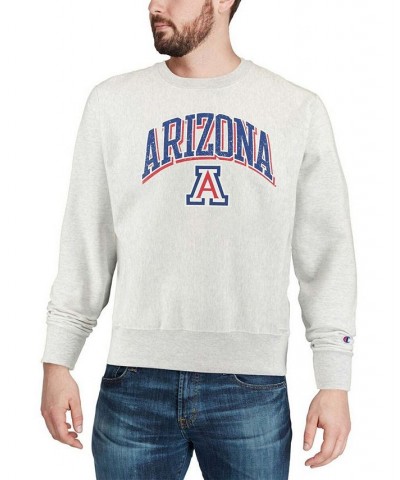 Men's Gray Arizona Wildcats Arch Over Logo Reverse Weave Pullover Sweatshirt $39.95 Sweatshirt