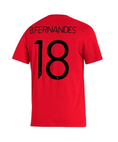 Men's Bruno Fernandes Red Manchester United Name and Number Amplifier T-shirt $17.15 T-Shirts