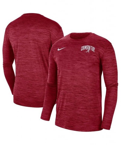 Men's Crimson Alabama Crimson Tide Sideline Game Day Velocity Performance Long Sleeve T-shirt $23.65 T-Shirts