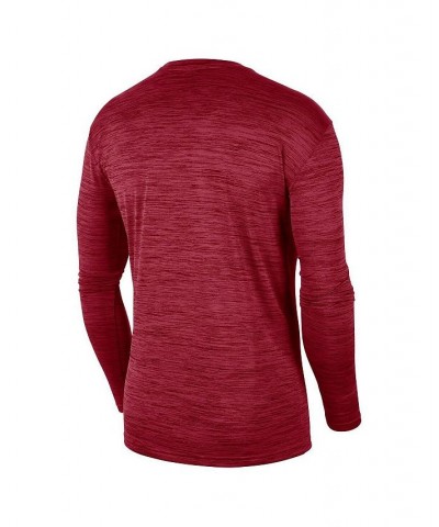 Men's Crimson Alabama Crimson Tide Sideline Game Day Velocity Performance Long Sleeve T-shirt $23.65 T-Shirts