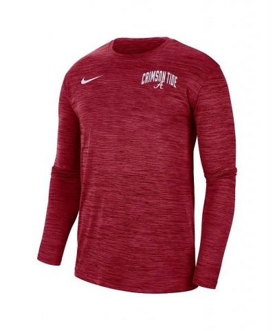 Men's Crimson Alabama Crimson Tide Sideline Game Day Velocity Performance Long Sleeve T-shirt $23.65 T-Shirts