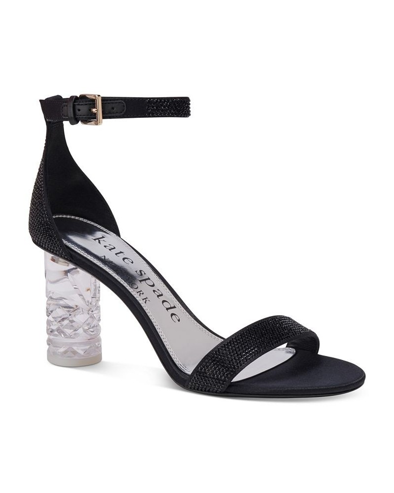 Women's Alora Pave Ankle-Strap Dress Sandals Black $118.08 Shoes