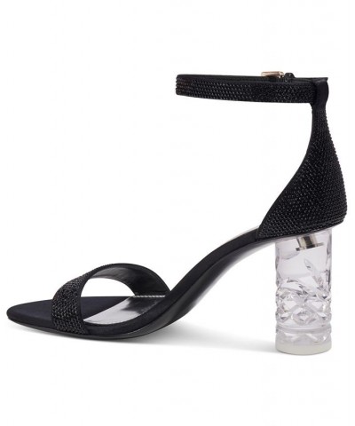 Women's Alora Pave Ankle-Strap Dress Sandals Black $118.08 Shoes