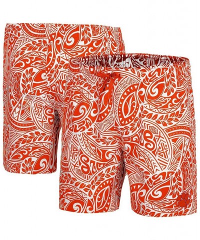 Men's Orange Clemson Tigers Biff Swim Shorts $20.40 Swimsuits