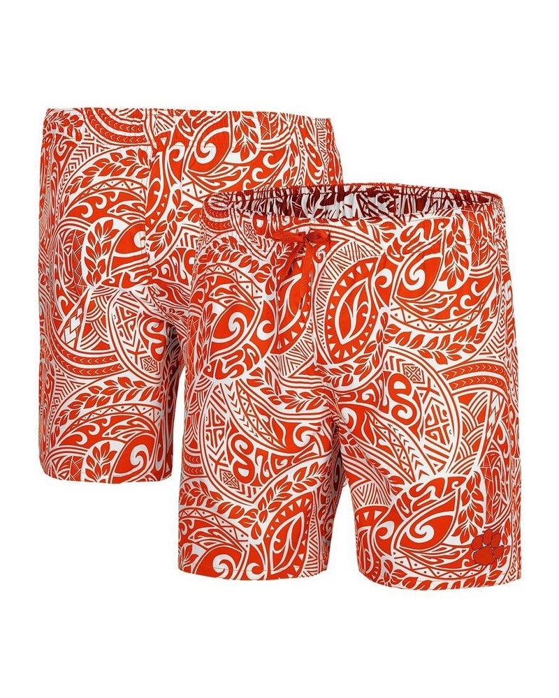 Men's Orange Clemson Tigers Biff Swim Shorts $20.40 Swimsuits