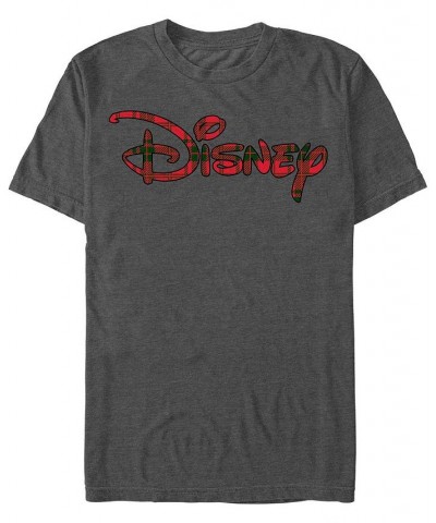 Men's Disney Holiday Logo Short Sleeves T-shirt Gray $15.40 T-Shirts